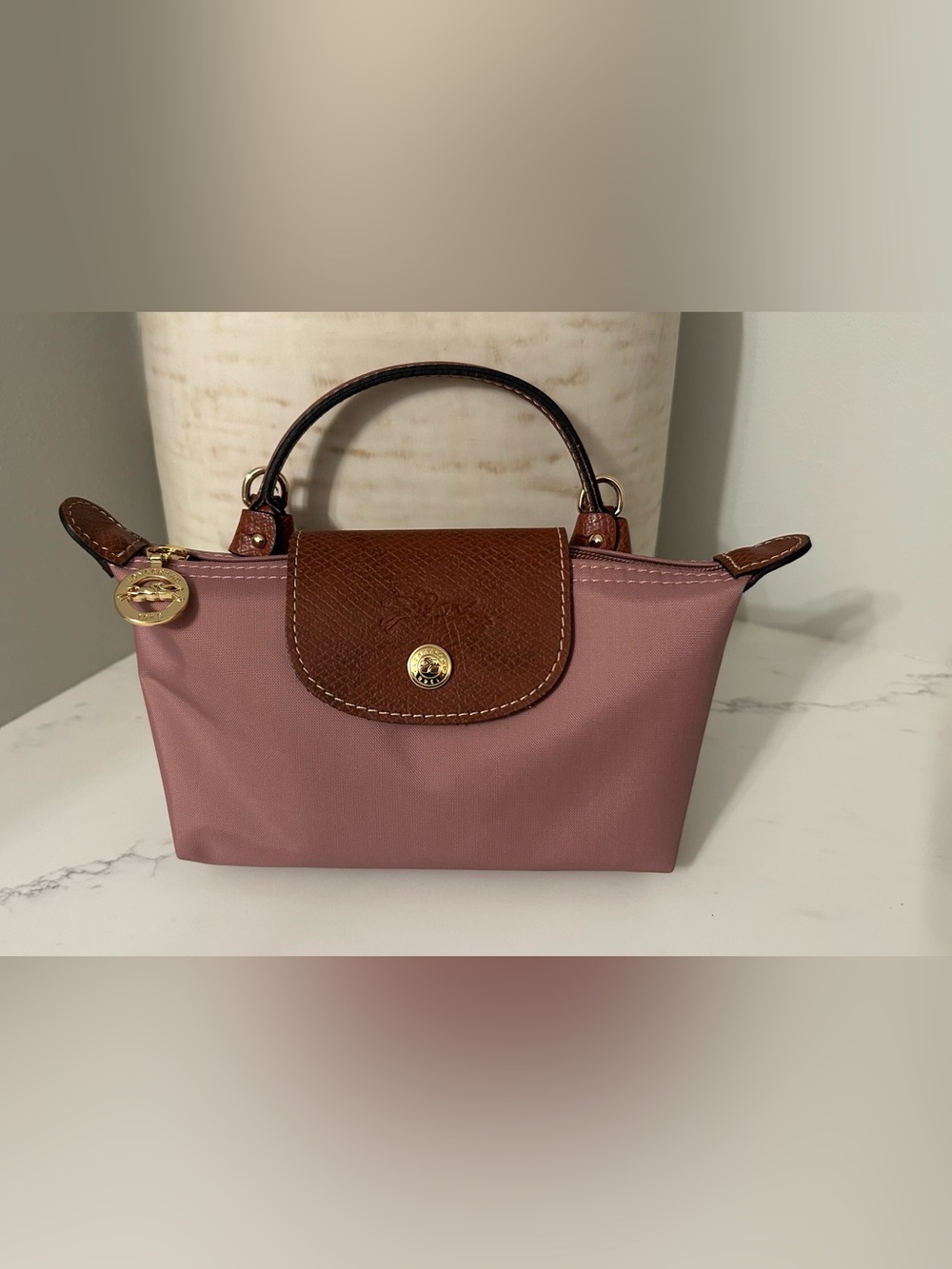 Longchamp Le Pliage Original Pouch - Pink Tea